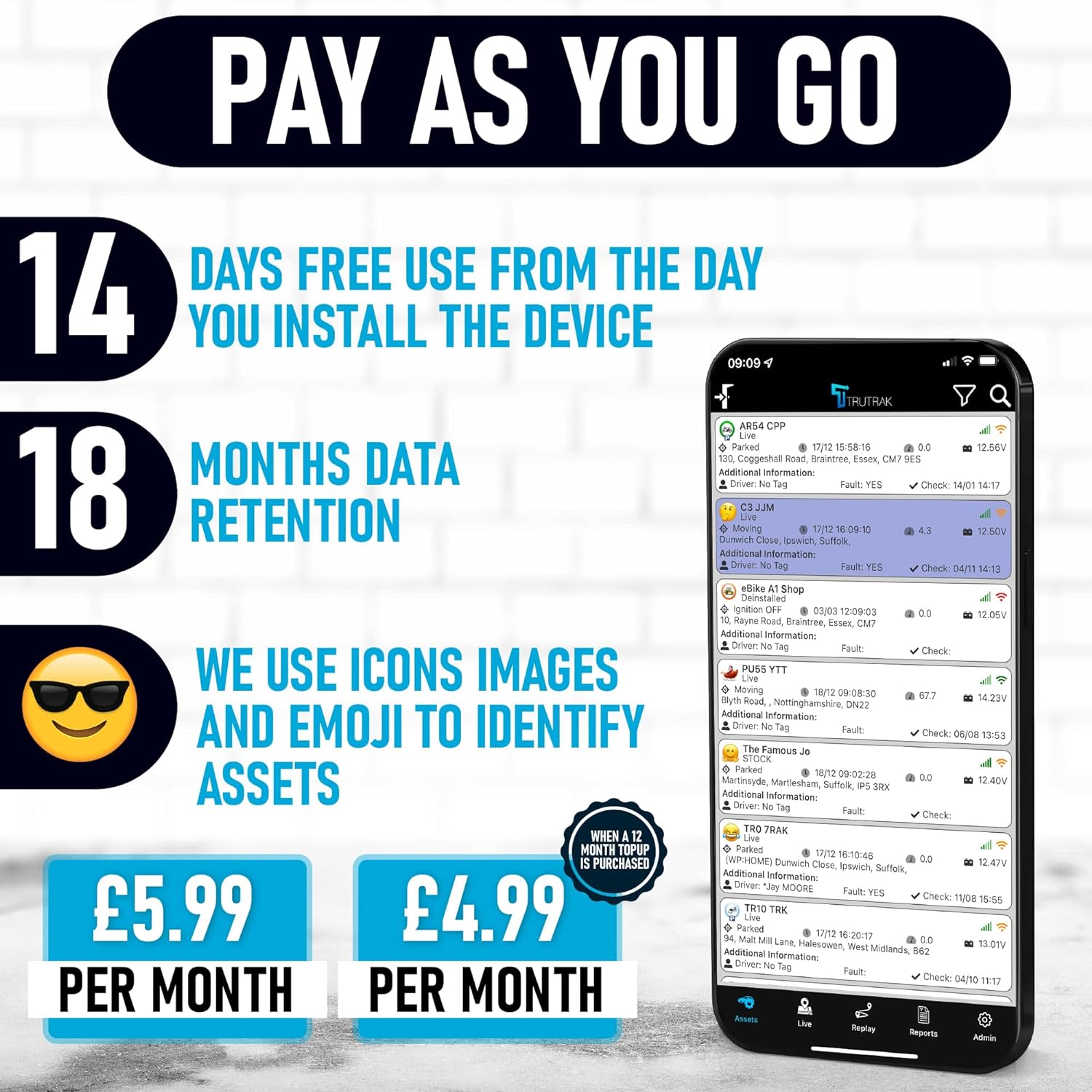 TruTrak Pro FMC920 4G GPS Tracker PAYG Refurbished