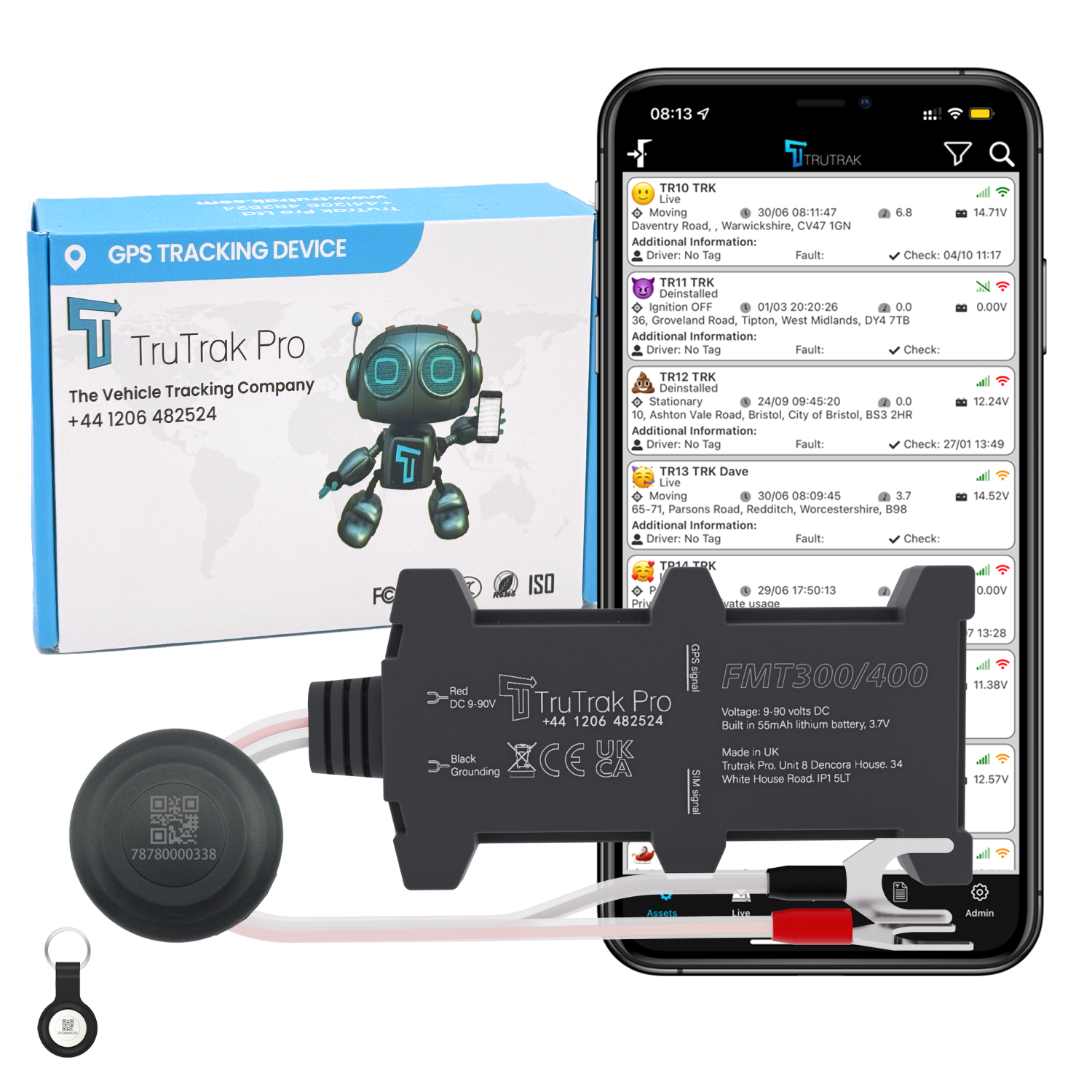 TruTrak Pro FMT400 4G GPS Tracker With BLE Tag PAYG