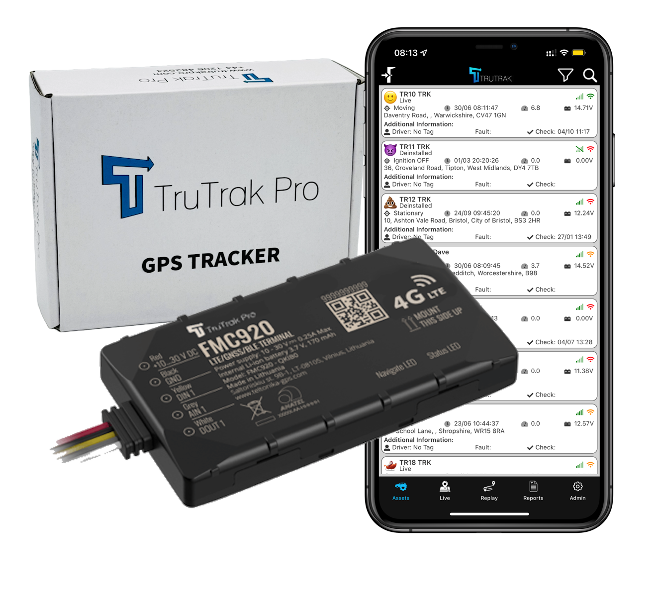 TruTrak Pro FMC920 4G GPS Tracker PAYG Refurbished